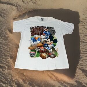 Disney Parks ESPN Wide World Of Sports Champion Shirt Football Mickey Large Rare